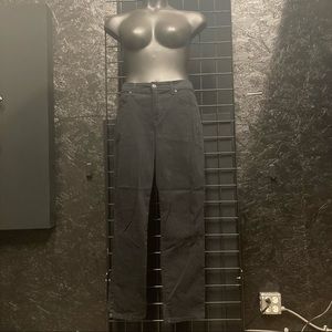 Style &Co size 14 black high rise straight curvy leg black jeans. Excellent.